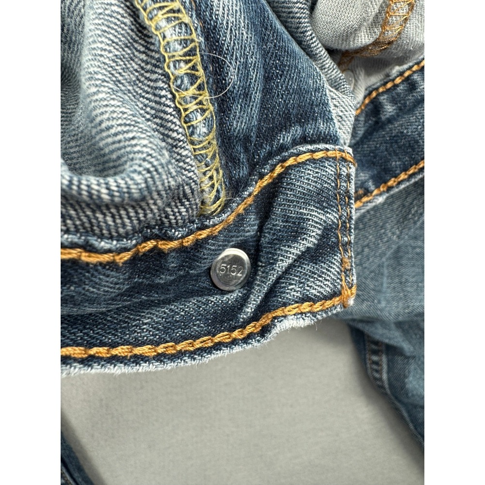 Distressed Levis 569 Loose Straight Leg Jeans Mens 34x32 (34x30) Blue Denim - Picture 12 of 16